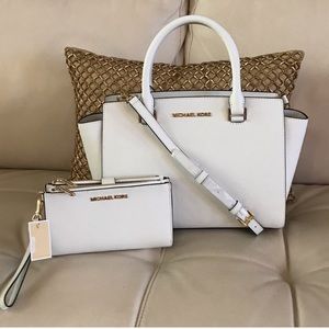Michael Kors Selma Satchel with Matching Wristlet